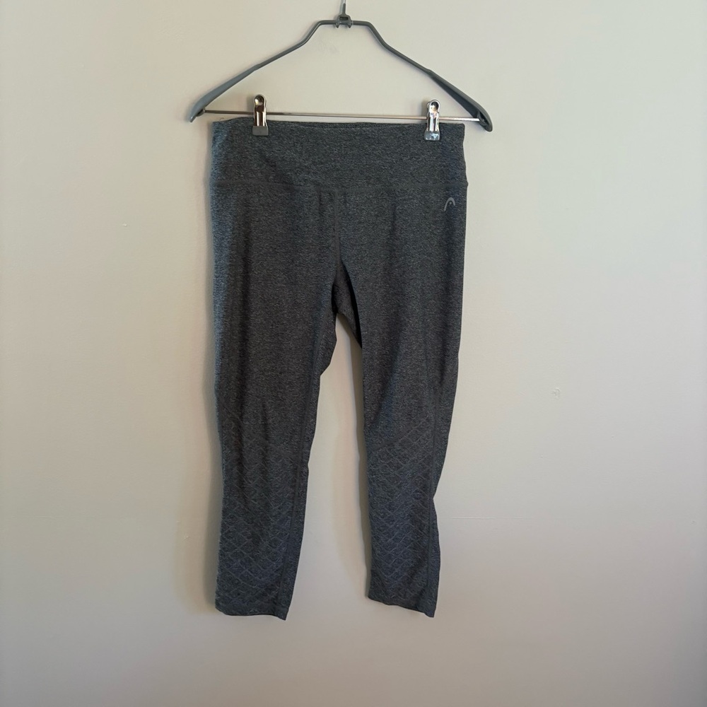 Head Women’s Medium Gray Capri Athletic Leggings workout gym compression